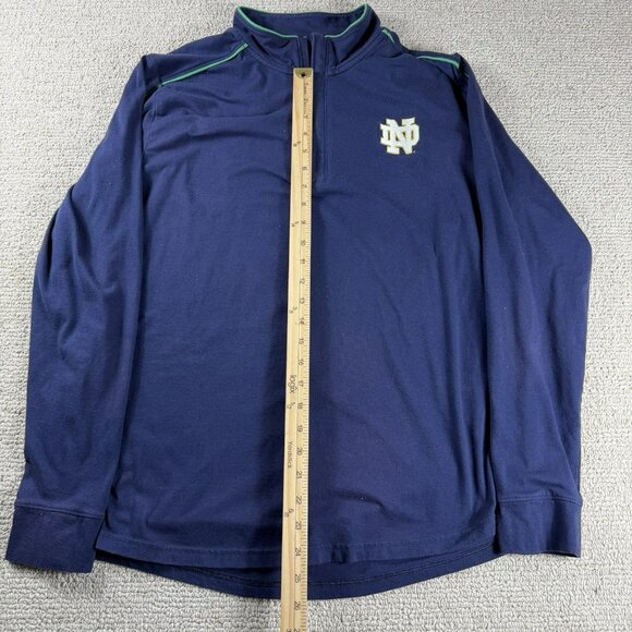 Under Armour Notre Dame Fighting Irish 1/4 Zip Pullover Shirt Blue Men’s Size L - Picture 4 of 8